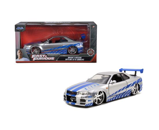 Машина Jada металлическая Форсаж Ниссан Скайлайн BNR-34 2002 1:24 (253203044), изображение 8 Машина Jada металлическая Форсаж Ниссан Скайлайн BNR-34 2002 1:24 (253203044), изображение 8