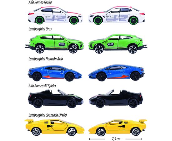 Машина Majorette Набор металлических Итальянская мечта 7.5 см, 5 штук (2053178), изображение 2 Машина Majorette Набор металлических Итальянская мечта 7.5 см, 5 штук (2053178), изображение 2