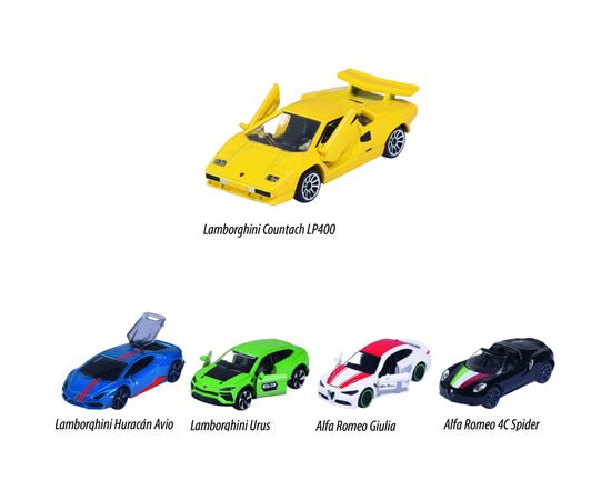 Машина Majorette Набор металлических Итальянская мечта 7.5 см, 5 штук (2053178), изображение 3 Машина Majorette Набор металлических Итальянская мечта 7.5 см, 5 штук (2053178), изображение 3