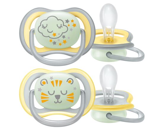 Пустушка Philips AVENT Avent Ultra Air Нічна 18 місяців + 2 шт (SCF376/01)