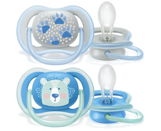 Пустышка Philips AVENT Ultra Air с декором для мальчиков 6-18 мес. 2 шт. (SCF085/03), изображение 2 Пустышка Philips AVENT Ultra Air с декором для мальчиков 6-18 мес. 2 шт. (SCF085/03), изображение 2