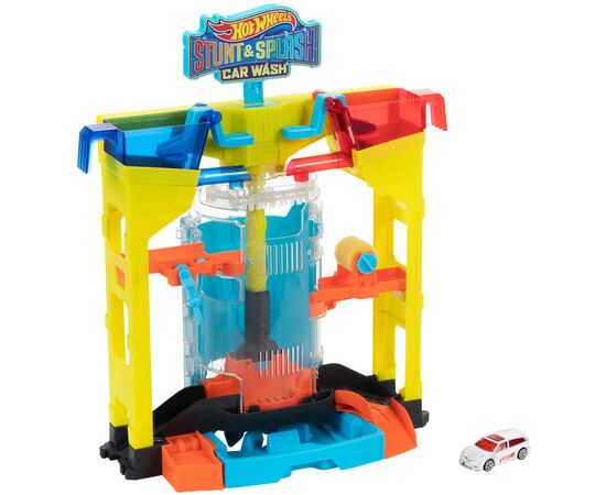 Автотрек Hot Wheels Автомойка: взрыв цветов серии "Измени цвет" (GRW37), изображение 2 Автотрек Hot Wheels Автомойка: взрыв цветов серии "Измени цвет" (GRW37), изображение 2