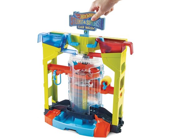 Автотрек Hot Wheels Автомойка: взрыв цветов серии "Измени цвет" (GRW37), изображение 4 Автотрек Hot Wheels Автомойка: взрыв цветов серии "Измени цвет" (GRW37), изображение 4