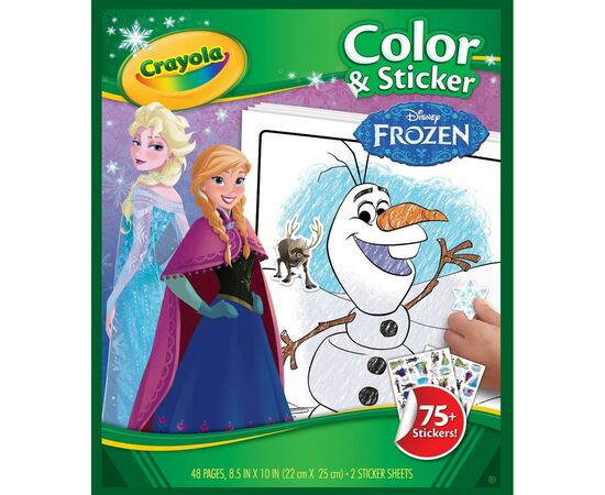 Набор для творчества Crayola Книга-раскраска с наклейками Холодное сердце (04-5864)