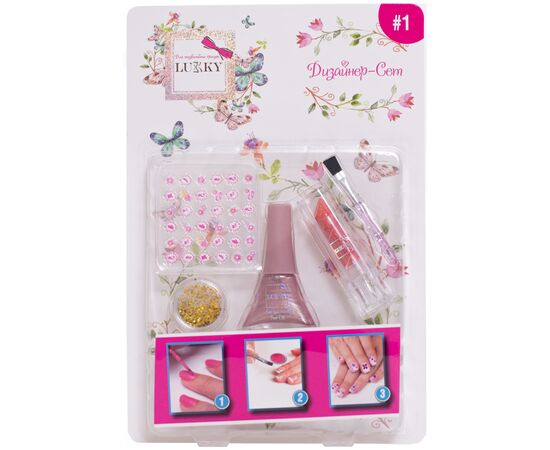 Дитяча косметика Lukky Дизайн-Сет #1 для дизайна ногтей с лаком 087 (T16787), зображення 2