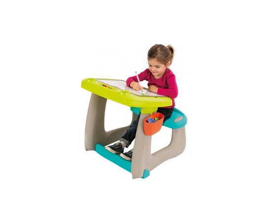 Набір для творчості Smoby Парта-дошка Школярик з аксесуарами, зелена (420103), зображення 4 Набір для творчості Smoby Парта-дошка Школярик з аксесуарами, зелена (420103), зображення 4