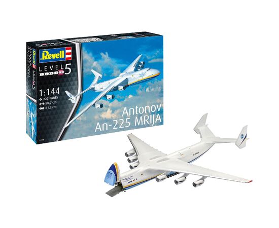 Сборная модель Revell Грузовой самолет Ан-225 Мрия. Масштаб 1:144 (RVL-04958), изображение 3 Сборная модель Revell Грузовой самолет Ан-225 Мрия. Масштаб 1:144 (RVL-04958), изображение 3