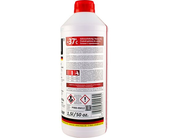 Антифриз HEPU 1.5л красный (P900-RM12), изображение 2 Антифриз HEPU 1.5л красный (P900-RM12), изображение 2