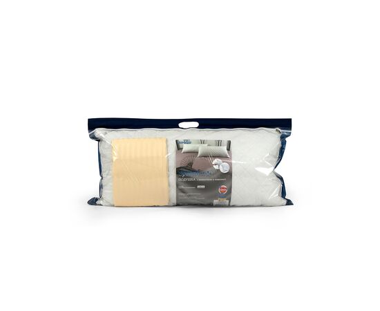 Подушка Руно Силиконовая Spanish Style 40х80 см с сатиновой бежевой наволочкой (307Spanish style_beige), изображение 7 Подушка Руно Силиконовая Spanish Style 40х80 см с сатиновой бежевой наволочкой (307Spanish style_beige), изображение 7