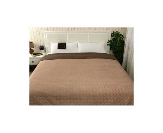 Подушка Руно Силиконовая Spanish Style 40х80 см с сатиновой коричневой наволочкой (307Spanish style_brown), изображение 4