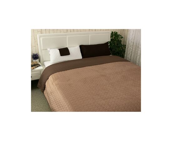 Подушка Руно Силиконовая Spanish Style 40х80 см с сатиновой коричневой наволочкой (307Spanish style_brown), изображение 5