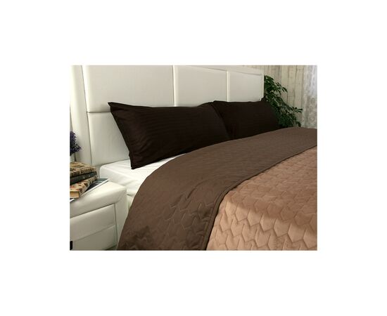 Подушка Руно Силиконовая Spanish Style 40х80 см с сатиновой коричневой наволочкой (307Spanish style_brown), изображение 6