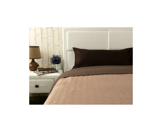 Подушка Руно Силиконовая Spanish Style 40х80 см с сатиновой коричневой наволочкой (307Spanish style_brown), изображение 7