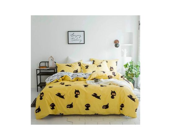 Простирадло MirSon Бязь 17-0572 Black Cat 150х220 см (2200005541777)