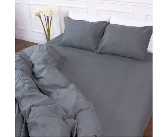 Простынь MirSon Ranforce Elite Бязь 16-7000 Green Grey 180x220 см (2200005715390)