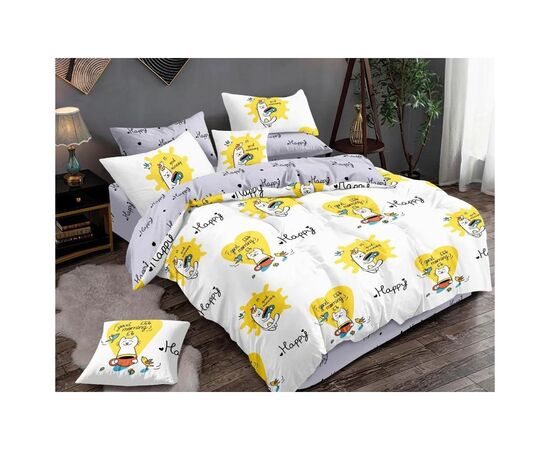 Простынь MirSon Бязь 17-0574 Good Morning Cat 220x240 см (2200005542484)