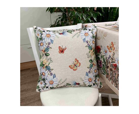 Наволочка Прованс декоративная гобеленовая Alicia 45х45 Бабочки и цветы (4823093430815), изображение 3 Наволочка Прованс декоративная гобеленовая Alicia 45х45 Бабочки и цветы (4823093430815), изображение 3