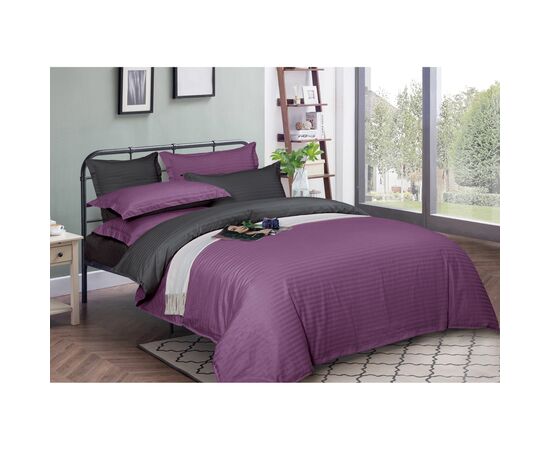 Підковдра MirSon Satin Stripe 30-0009 + 30-0012 Violetta 160х220 см (2200005258224)