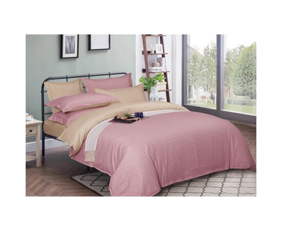 Пододеяльник MirSon Satin Stripe 30-0007 + 30-0004 Evanjalin 175х210 см (2200005257234)