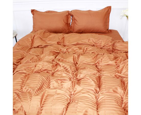 Пододеяльник MirSon Satin Stripe 30-0005 Brown 200х220 см (2200005249192)