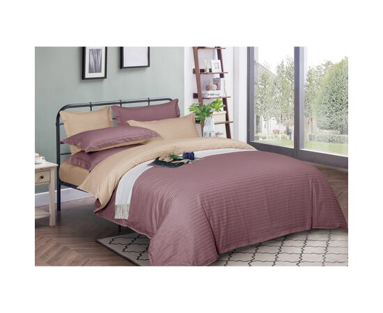 Пододеяльник MirSon Satin Stripe 30-0008 + 30-0004 Waleis 220х240 см (2200005257654)