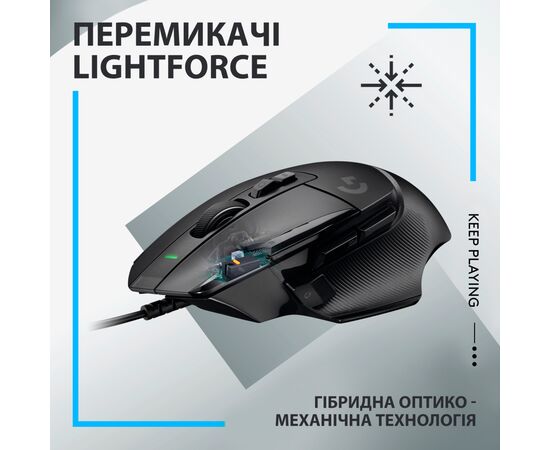 Мышка Logitech G502 X USB Black (910-006138), изображение 2 Мышка Logitech G502 X USB Black (910-006138), изображение 2