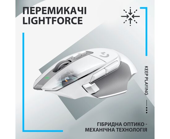 Мышка Logitech G502 X Lightspeed Wireless White (910-006189), изображение 2 Мышка Logitech G502 X Lightspeed Wireless White (910-006189), изображение 2