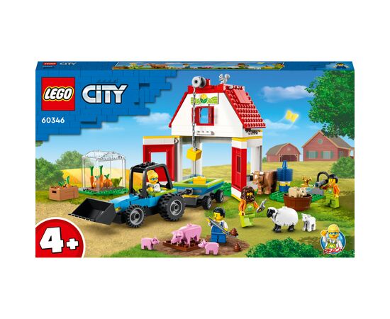 Конструктор LEGO City Farm Животные на ферме и в сарае 230 деталей (60346)