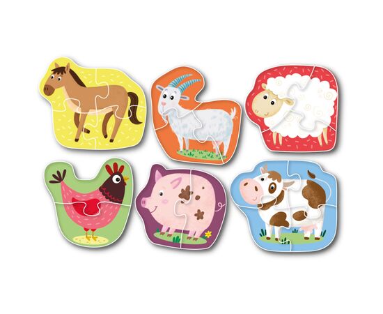 Пазл DoDo 2-3-4 элемента Домашние животные (300152), изображение 2 Пазл DoDo 2-3-4 элемента Домашние животные (300152), изображение 2