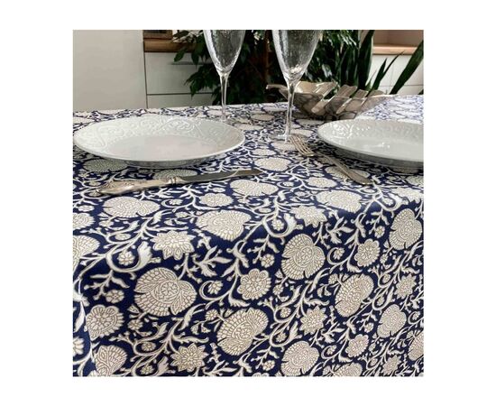 Скатерть Прованс непромокаемая Simfoni Цветы синие 120х136 (4823093432505), изображение 4