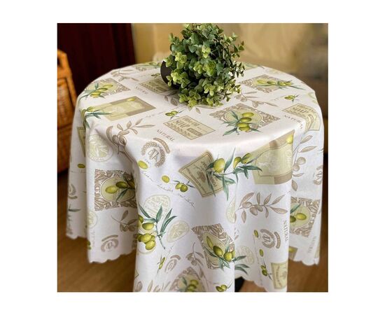 Скатерть Прованс непромокаемая Simfoni Оливка 120х136 (4823093431898), изображение 2 Скатерть Прованс непромокаемая Simfoni Оливка 120х136 (4823093431898), изображение 2