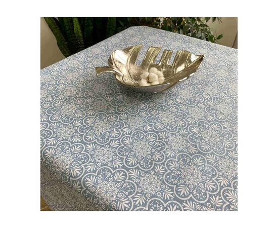 Скатерть Прованс непромокаемая Simfoni Lace on blue 136х136 (4823093428096), изображение 2 Скатерть Прованс непромокаемая Simfoni Lace on blue 136х136 (4823093428096), изображение 2