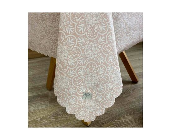 Скатерть Прованс непромокаемая Simfoni Lace on powder 136х136 (4823093428126), изображение 3 Скатерть Прованс непромокаемая Simfoni Lace on powder 136х136 (4823093428126), изображение 3