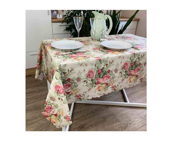 Скатерть Прованс непромокаемая Simfoni Букет роз 180х136 (4823093431713), изображение 3 Скатерть Прованс непромокаемая Simfoni Букет роз 180х136 (4823093431713), изображение 3
