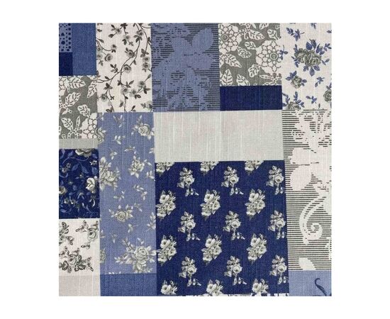Скатерть Прованс непромокаемая Simfoni Печворк синий 180х136 (4823093431850), изображение 4
