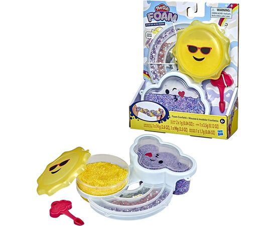 Набор для творчества Hasbro Play-Doh Foam Confetti (F5949), изображение 3 Набор для творчества Hasbro Play-Doh Foam Confetti (F5949), изображение 3