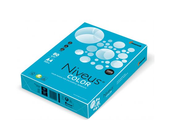 Папір Mondi Niveus COLOR intensive Blue A4, 80g, 500sh (A4.80.NVI.AB48.500)