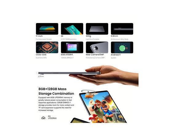 Планшет Chuwi HiPad Plus 8/128GB Space Gray (HiPad Plus), изображение 6 Планшет Chuwi HiPad Plus 8/128GB Space Gray (HiPad Plus), изображение 6