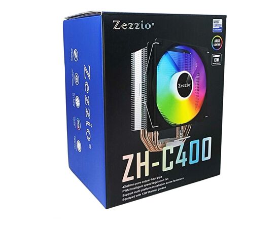 Кулер для процессора Zezzio ZH-C400 ARGB, изображение 7 Кулер для процессора Zezzio ZH-C400 ARGB, изображение 7