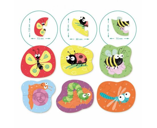 Пазл DoDo 2-3-4 элементы Насекомые (300253), изображение 4 Пазл DoDo 2-3-4 элементы Насекомые (300253), изображение 4