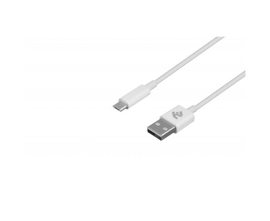 Дата кабель USB 2.0 AM to Micro 5P 1.0m white 2E (2E-CCMAB-WT), изображение 2 Дата кабель USB 2.0 AM to Micro 5P 1.0m white 2E (2E-CCMAB-WT), изображение 2