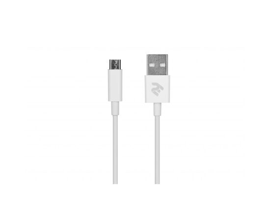 Дата кабель USB 2.0 AM to Micro 5P 1.0m white 2E (2E-CCMAB-WT)