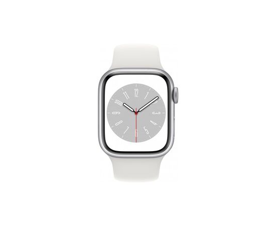 Смарт-часы Apple Watch Series 8 GPS 41mm Silver Aluminium Case with White Sport Band - Regular (MP6K3UL/A), изображение 2