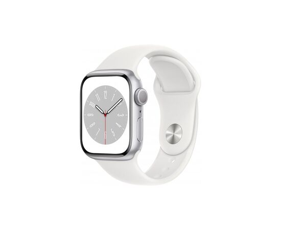 Смарт-годинник Apple Watch Series 8 GPS 41mm Silver Aluminium Case with White Sport Band - Regular (MP6K3UL/A)
