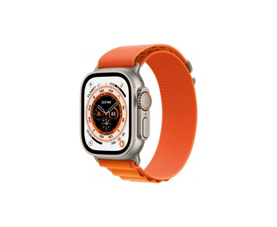 Смарт-часы Apple Watch Ultra GPS + Cellular, 49mm Titanium Case with Orange Alpine Loop -Medium (MQFL3UL/A)