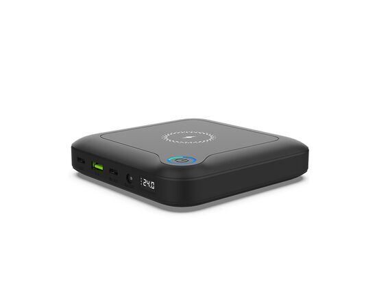 Батарея универсальная PowerPlant 24000mAh, PD/60W, DC 12-24V 9 connectors, QC/3.0, USB-C*2, USB-A, Wireless (PB930463), изображение 2 Батарея универсальная PowerPlant 24000mAh, PD/60W, DC 12-24V 9 connectors, QC/3.0, USB-C*2, USB-A, Wireless (PB930463), изображение 2