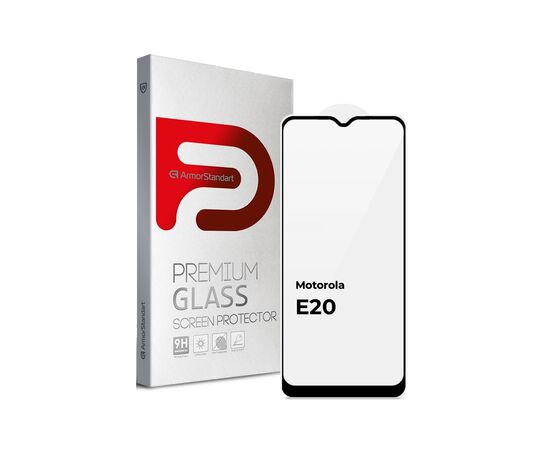 Скло захисне Armorstandart Full Glue Motorola E20 Black (ARM65480)