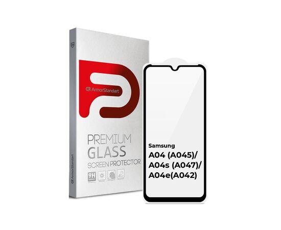 Скло захисне Armorstandart Full Glue Samsung A04 / A04s / A04e / M04 / F04 Black (ARM63888)