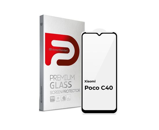 Стекло защитное Armorstandart Full Glue Xiaomi Poco C40 Black (ARM62954)