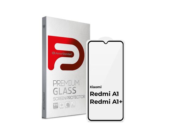 Стекло защитное Armorstandart Full Glue Xiaomi Redmi A1 / A1+ / Poco C50 Black (ARM62819)